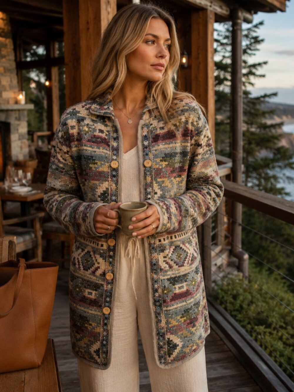 🌿 Vintage Flashback Southwestern Tapestry Jacket | 100% Cotton | Women’s